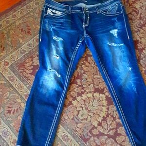 Vigoss, distressed, skinny thick stitch,plus jeans